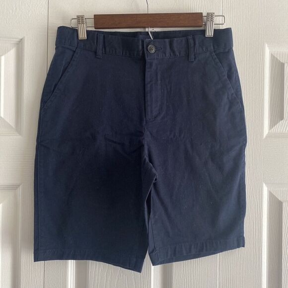 Children's Place Boy's Navy 12 Husky Flat‎ Front Shorts School Uniform NEW - Picture 1 of 4